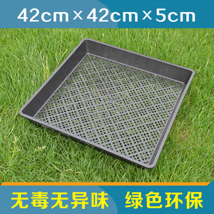 厂家直销 塑料花盆托盘 花卉盆栽多肉育苗盘 植物中转盘 正方盘黑