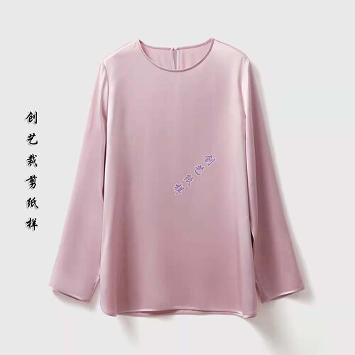 创艺真丝小衫牛皮纸缎面裁剪图