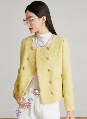 裁缝纸样N141春秋季新款小香气质简约圆领长袖女式女装外套做衣服