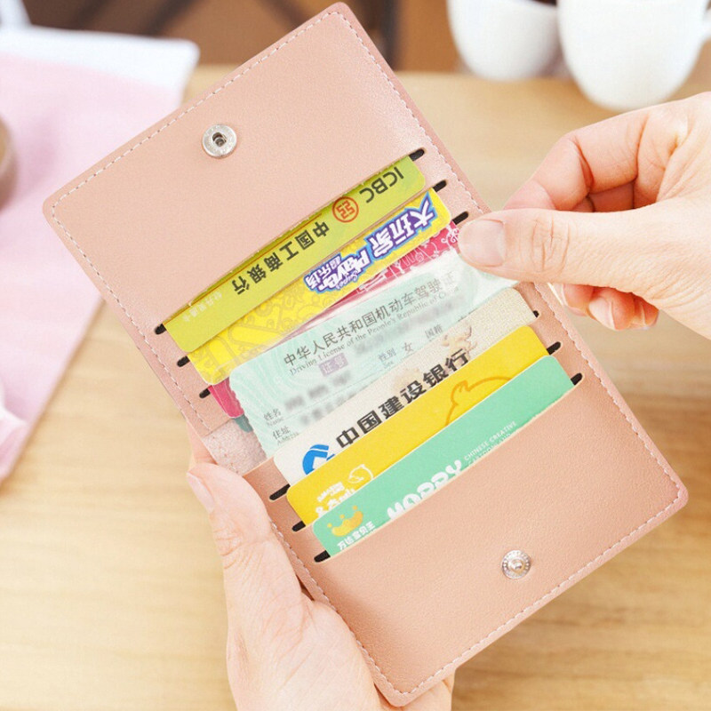 定制多色加厚pu皮革女证件卡包多卡位大容量卡套多功能零钱包卡夹
