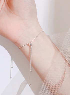 韩版学生渐冻人银手链