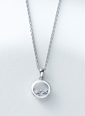 925银吊坠日韩风学生森系锁骨链