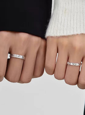 碎碎冰戒指女对戒2024新款爆款轻奢小众设计指环食指戒