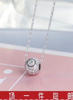 纯银颈链学生韩版送女友吊坠