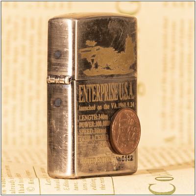 沧桑岁月【企业号航空母舰】正品Zippo纪念限量款 日期2000年1月