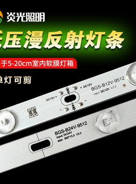 12Vled低压漫反射灯条广告灯箱卡布软膜天花卷帘长条灯带专用光源