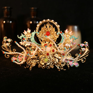 原创明制古风发冠汉服百搭头饰凤冠新娘婚嫁发饰全套发簪婚礼