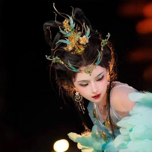 旺旺新娘汉服古风发冠发饰套装