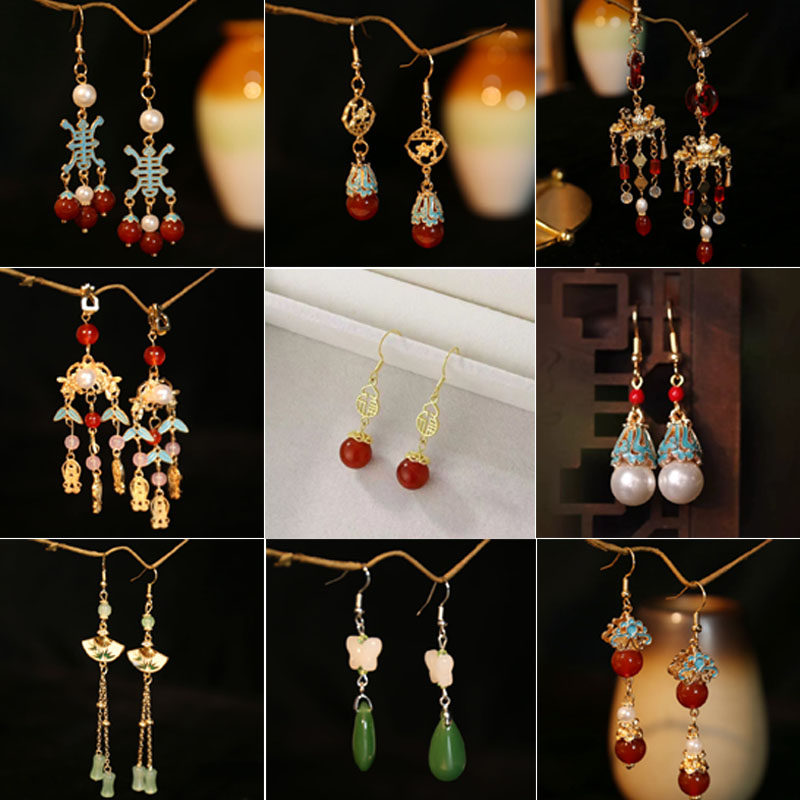 新中式耳饰汉服红色流苏耳环古风婚礼旗袍耳坠饰品高级汉服配饰,饰品/流行首饰/时尚饰品新,耳环,淘宝优惠券,粉丝福利购,淘宝优惠卷