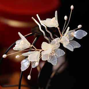 汉服古风配饰发主体发饰仙气少女顶簪发冠头饰品古装步摇盘发钗子