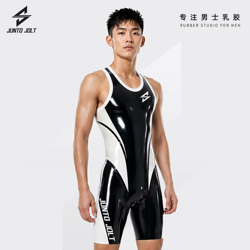 JUNTO JOLT男士乳胶铁三服latex英国RR胶片JJ胶铁人三项服装定制