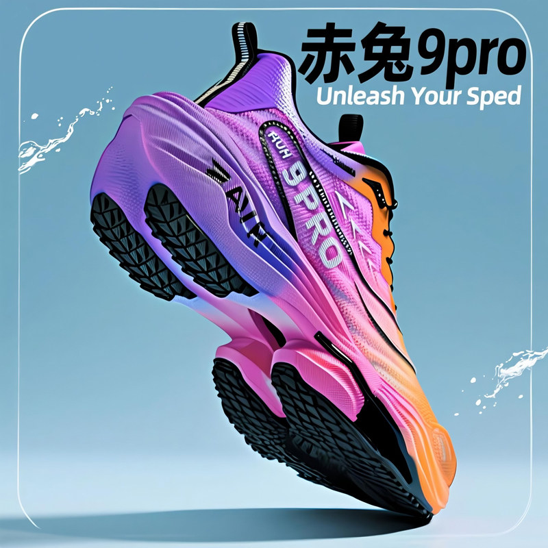 赤兔9PRO透气跑步鞋专业竞速碳板跑鞋超轻中小学生减震儿童运动鞋
