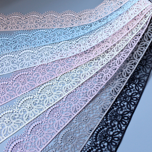 口装 裙摆袖 饰材料 7cm细线涤光水溶蕾丝花边辅料diy服装 热销日版