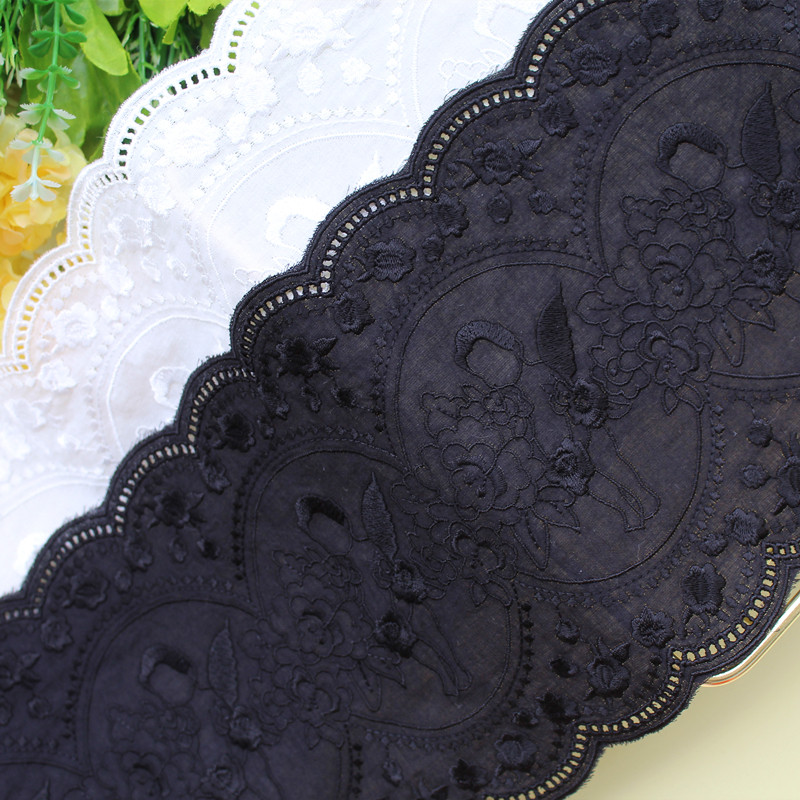 15cm精品棉布刺绣天使下凡图纹蕾丝花边 手工diy服装拼接装饰辅料