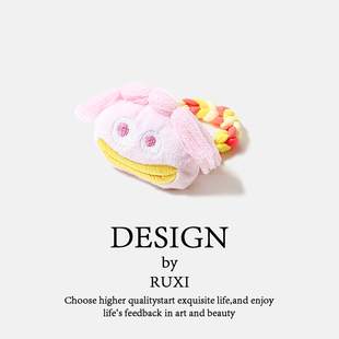 创意卡通少女心搞怪个性丑萌毛绒小女孩辫子头绳香肠发圈新款发饰