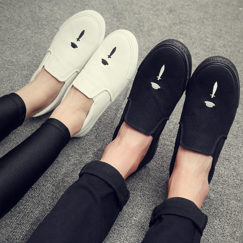 清仓处理男鞋女鞋一脚蹬懒人帆布鞋休闲鞋板鞋男女小白鞋潮情侣鞋在类目 流行男鞋, 帆布鞋中 - 来自Buy2taobao.com提供专业的淘宝代购服务