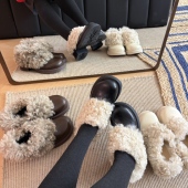 H55女鞋 卷毛厚底氛围感百搭复古增高乐福鞋 达西庄园2025冬季 新款