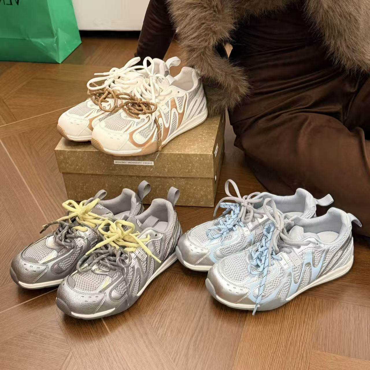 H55女鞋氧气2026春季新款轻量机能休闲百搭复古透气徒步鞋德训鞋