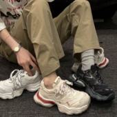 摩洛哥之城2026春季 新款 休闲鞋 H55女鞋 厚底百搭增高银色老爹鞋 女