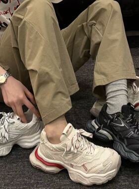 H55女鞋摩洛哥之城2026春季新款休闲鞋女厚底百搭增高老爹鞋女款