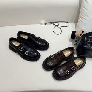 英伦千金巴洛克雕花百搭复古乐福鞋 新款 温莎剧场2026春季 H55女鞋