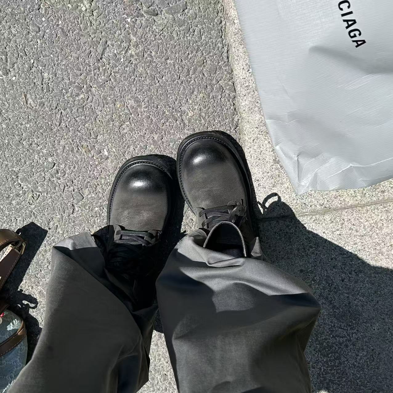 H55女鞋黑暗骑士2025新款英伦复古高帮8孔系带擦色百搭骑士马丁靴