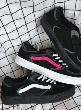 范斯vans skate rowley低帮黑色耐磨缓震专业滑板鞋VN0A2Z3OHR0