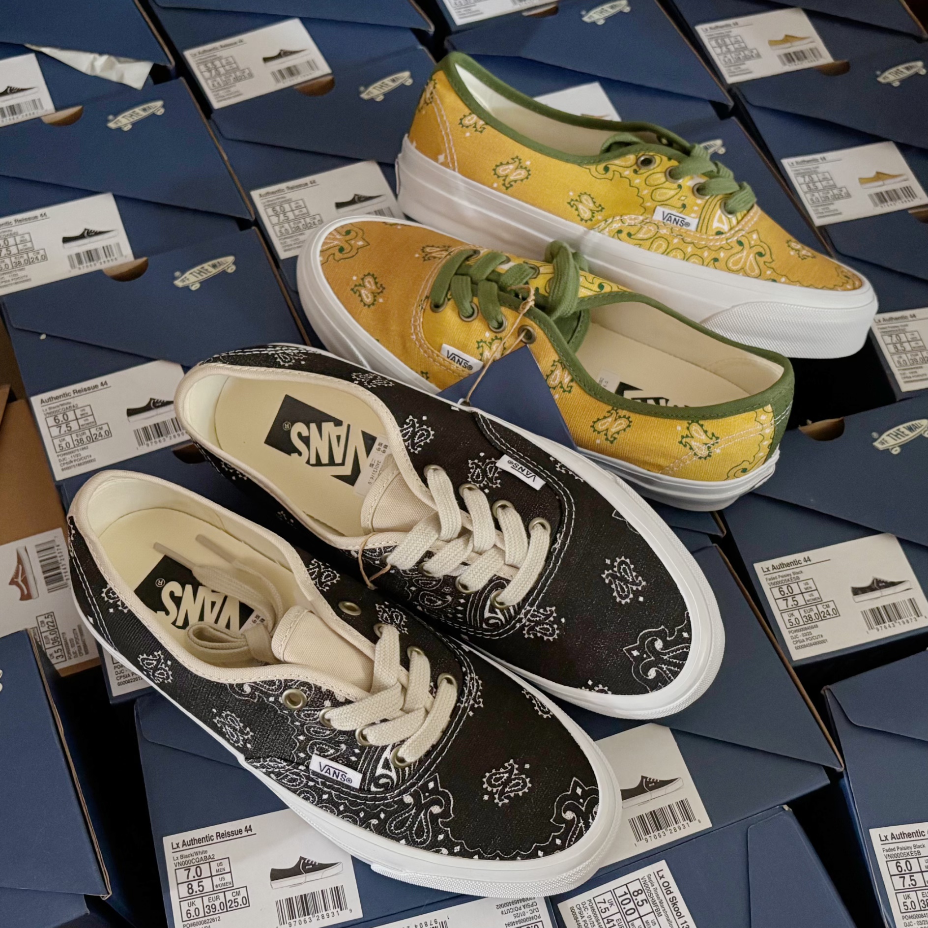 范斯vans premium authentic水洗腰果花低帮帆布鞋VN000D5KESB