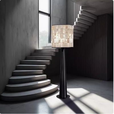 中古云石落地灯设计师定制客厅书房高级灯具西班牙云石装饰落地灯