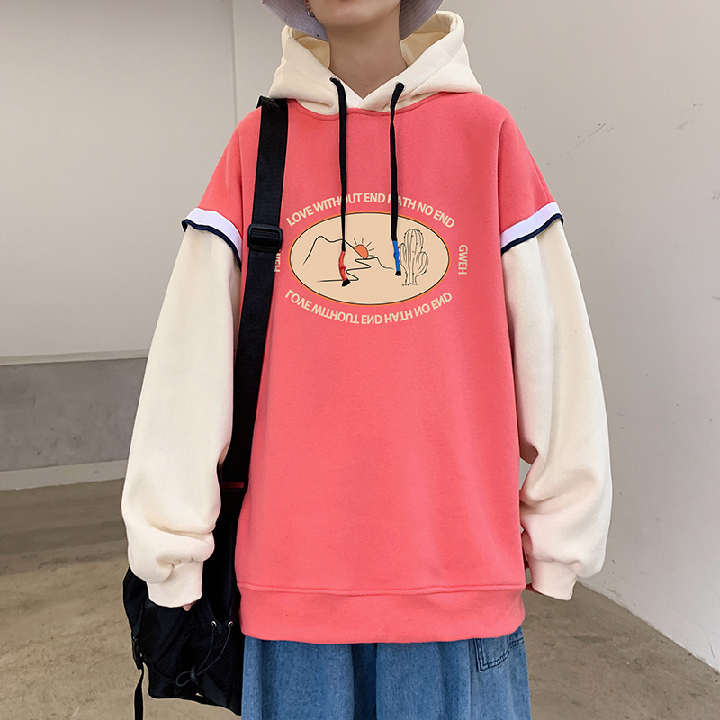 Hong Kong Fengkai spring new product large size fake two pieces of sweater coat men's coat