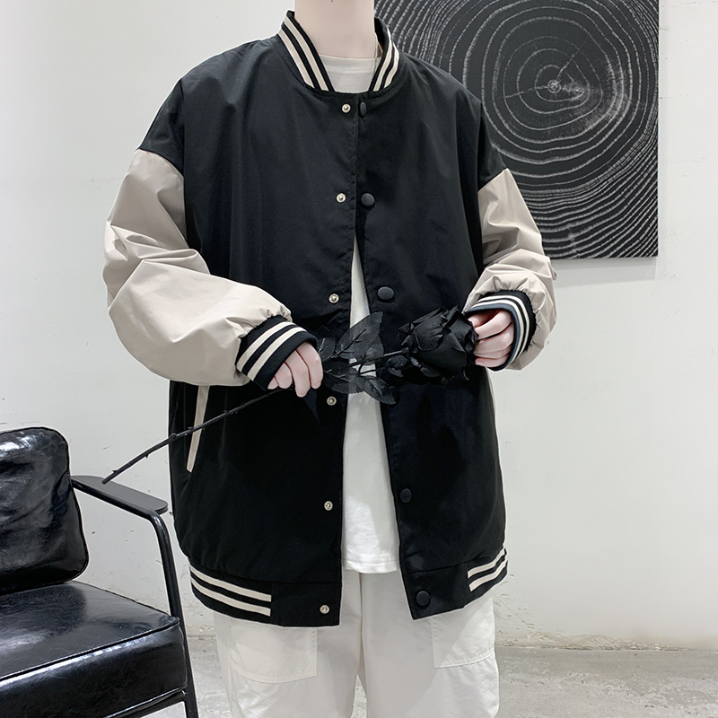 Dark polyester spring new large jacket