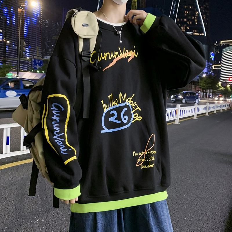 港風何棉聚酯纖維春季新款衛衣外套