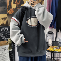 Poster sensitive polyester spring fake two piece men's sweater