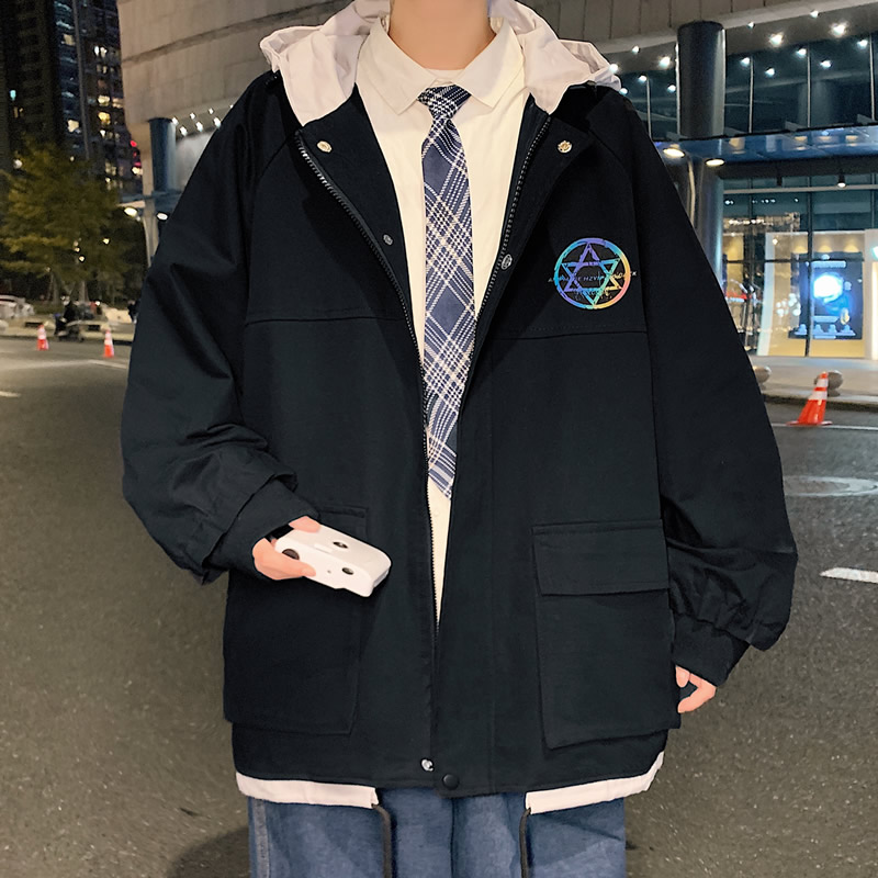 港風凱棉含微量其他纖維春季新款夾克
