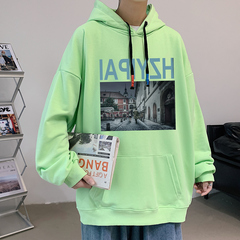 Gangfengmin 55% cotton 45% polyester new printed sweater coat