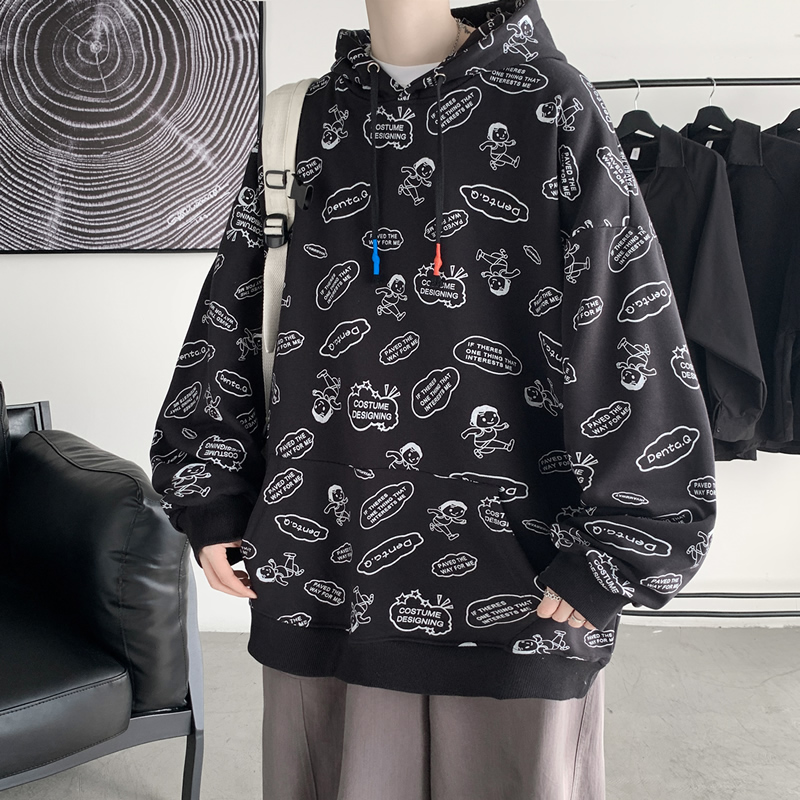 暗黑大春季新品大碼潮流衛衣外套上衣男