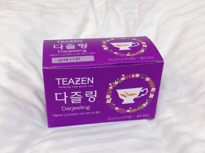 韩国直邮teazen大吉岭红茶Darjeeling印度原产发酵20包独立便携装