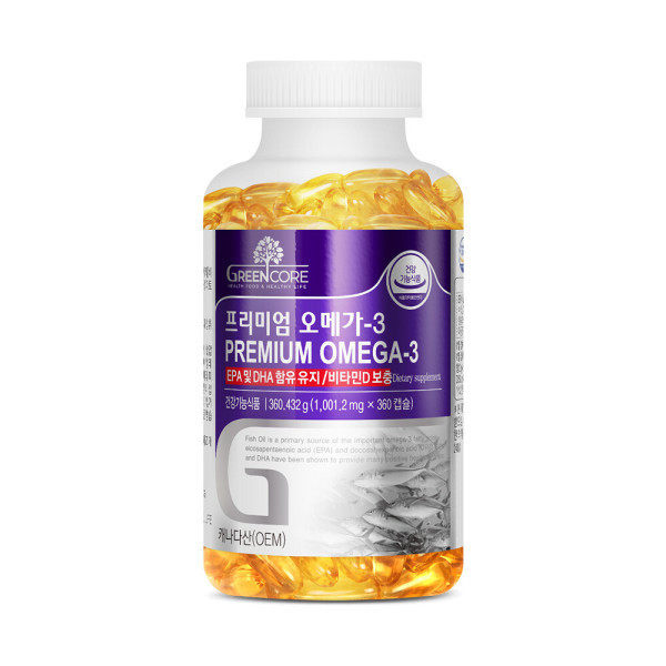 韩国直邮greencore欧米茄深海鱼油软胶囊血液健康记忆180粒