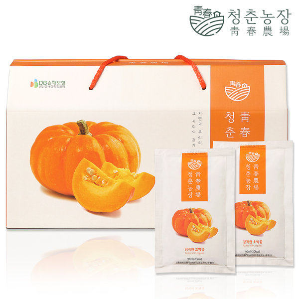 韩国直邮青春农场老南瓜汁90ml*30包低卡蔬果汁