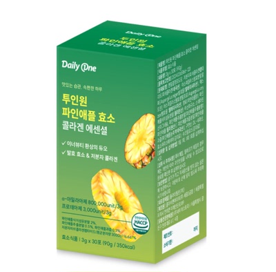 韩国直邮dailyone菠萝酵素胶原蛋白精华片内服美容30包