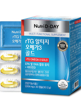 韩国直邮nutridday欧米伽omega3深海鱼油rTG胶囊30粒1月