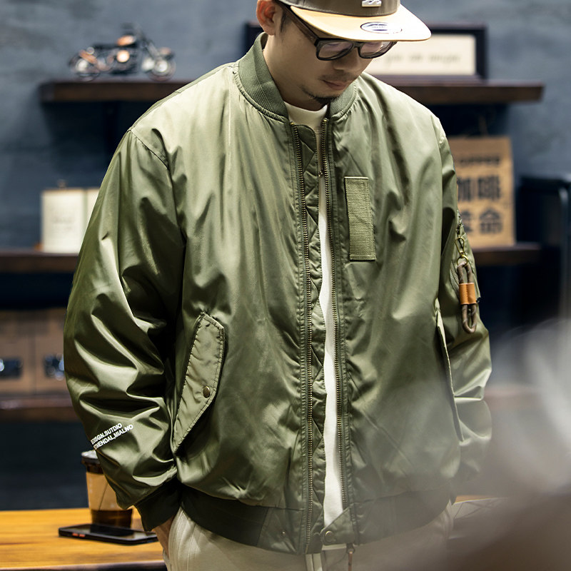 美式工装羽绒服男冬季2026新款加厚保暖棒球服夹克男士军绿色外套