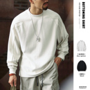 宽松纯色内搭打底衫 410g重磅科技保暖插肩长袖 t恤男2025秋冬新款