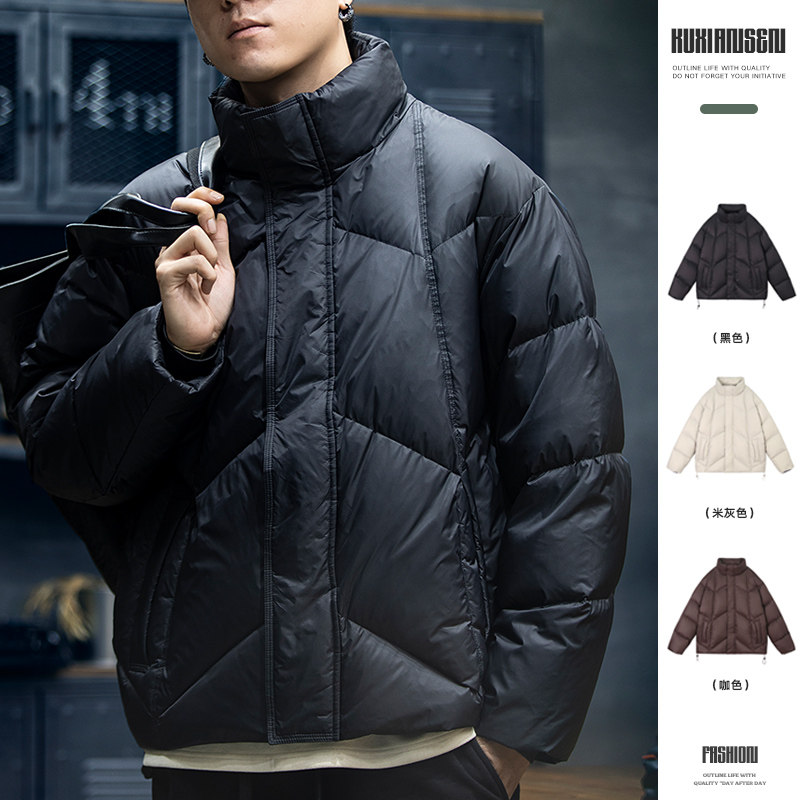 90白鸭绒高充羽绒服男冬季面包服