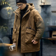 工装 防寒加厚派克服男士 羽绒服男冬季 宽松大码 连帽外套 中长款 美式