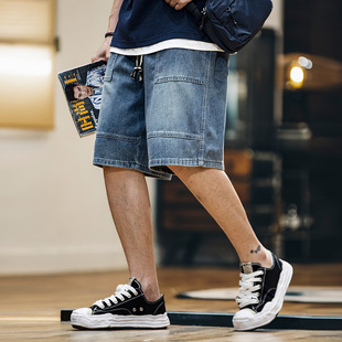 美式 2026新款 复古水洗五分裤 男款 子 莱赛尔轻薄牛仔短裤 中裤 男夏季