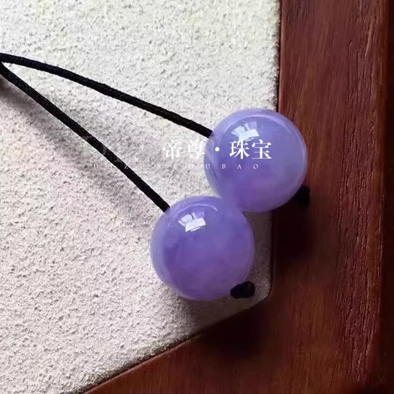 满色紫罗兰圆珠子单珠散珠配饰
