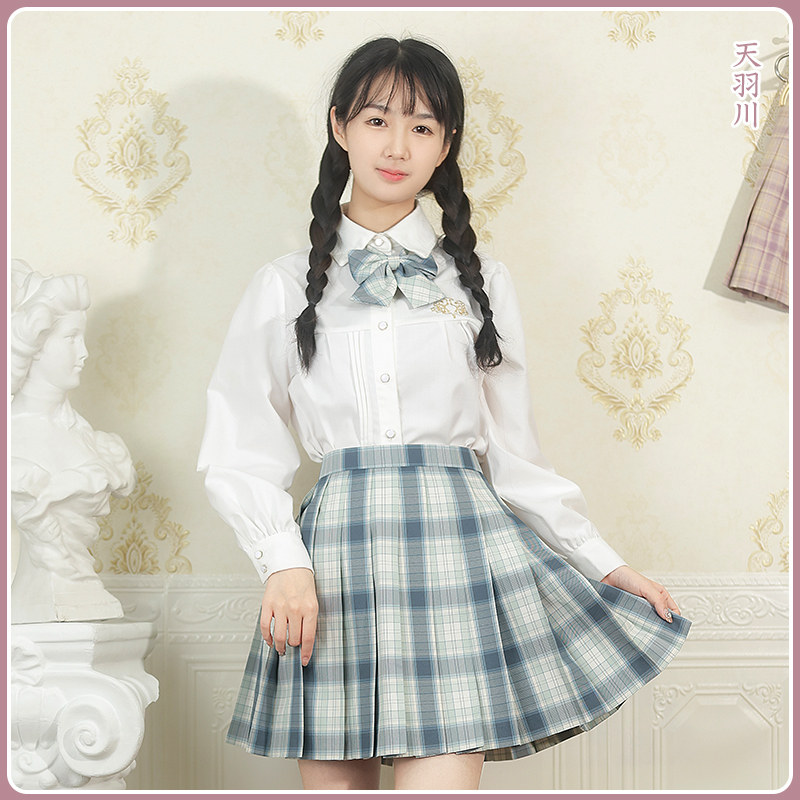 [TIANYUCHUAN JK] JK UNIFORM SUIT PLAID SKIRT LONG-SLEEVED SHIRT SMALL THING SPRING AND SUMMER HALF-LENGTH SKIRT LIMITED-TIME BENEFITS