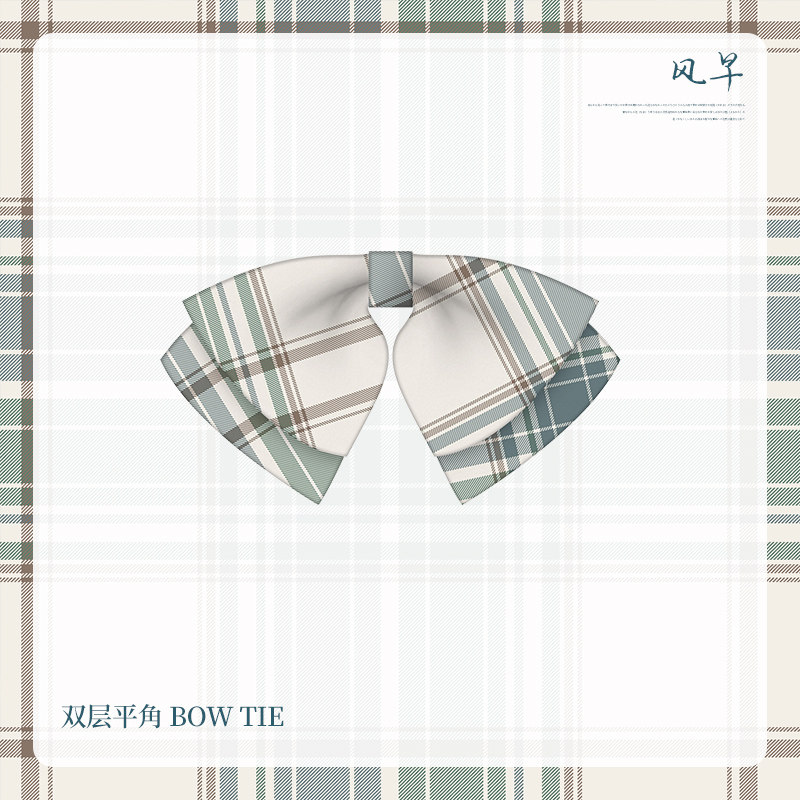 [TIAN YUCHUAN] ELIZABETH JK PLAID SKIRT SMALL OBJECT BOXER | DOUBLE-LAYER BOXER | FREE TIE | SMALL LONG HANDLE