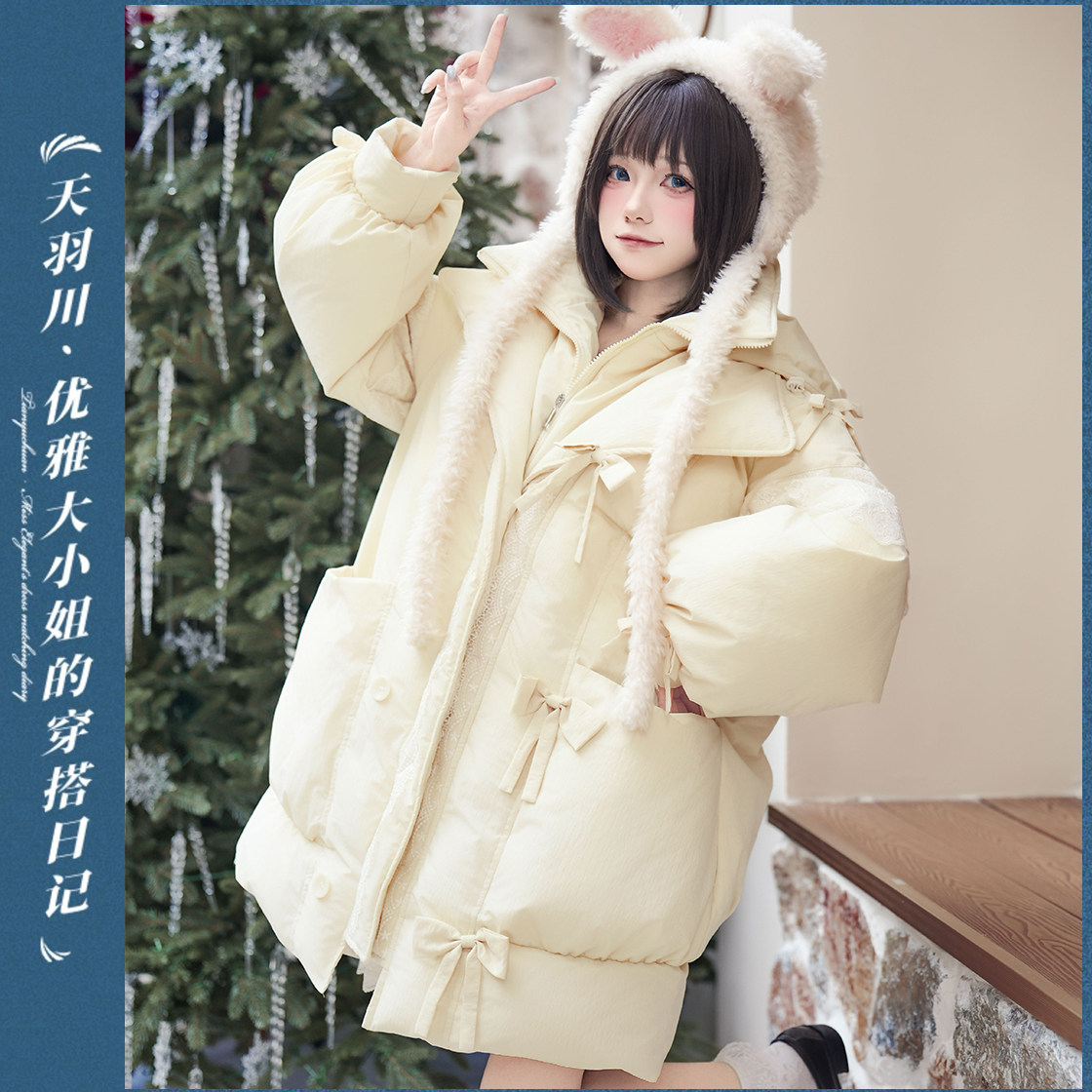 天羽川冬季棉服保暖防寒连帽棉衣宽松女公主外套上衣原创西湖凝霜,女装/女士精品,棉衣/棉服,淘宝优惠券,粉丝福利购,淘宝优惠卷